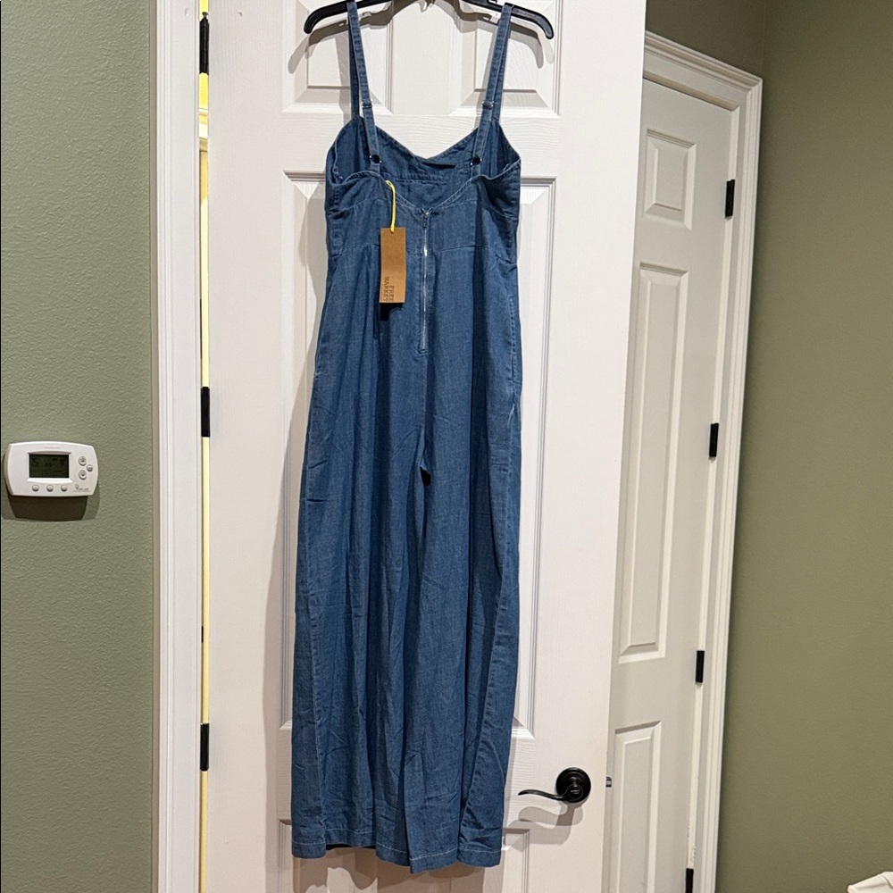 Flying Tomato Blue Denim Jumpsuit - Picture 9 of 11